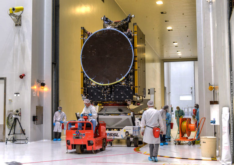 Arianespace Engages in Pre-Launch Checks for the BSAT-4b Satellite