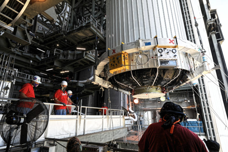 Encapsulation Completed For The SBIRS GEO-5 Satellite By United Launch Alliance For Mid-May Launch