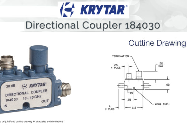 Directional Coupling That Covers K- Thru Ku-Bands With 30 dB Is Released By KRYTAR