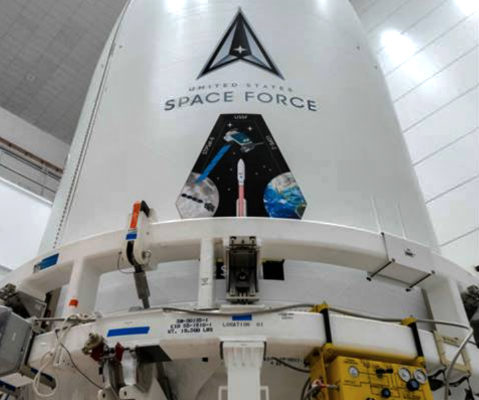 Space Systems Command's STP-3 Satellites Now Encapsulated Aboard ULA's Atlas V 551 Launch Vehicle At Cape Canaveral AFS