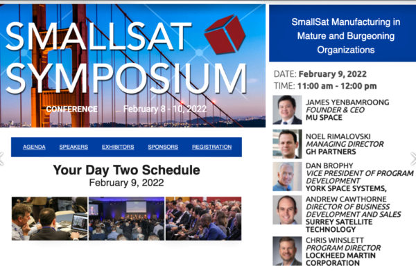 mu Space CEO + Founder To Speak @ The SmallSat Symposium