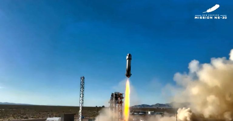 Blue Origin's New Shepard 20 Successfully Launches With A Crew Of Six Passengers