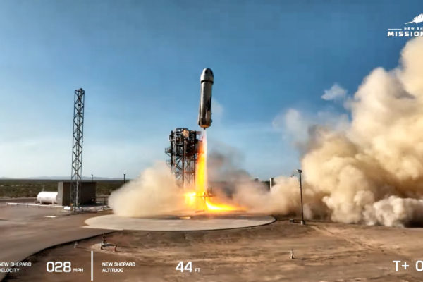 UPDATE 1: Blue Origin's NS-22 crewed mission successfully lifts off from West Texas