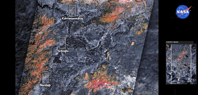 Satellites assess earthquake damage in Turkey