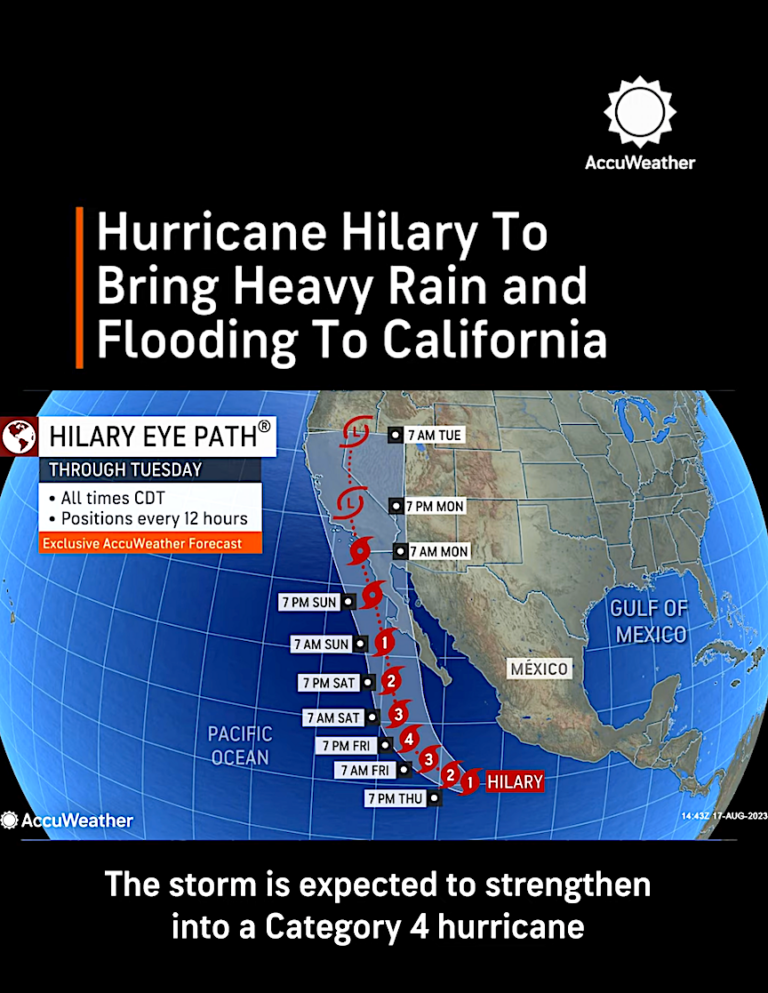 UPDATE Thursday, Hurricane Hilary causes a SpaceX launch scrub of 21