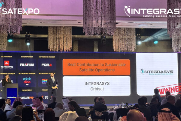INTEGRASYS’ Orbisat wins the BroadcastPro Middle East Manufacturer Award during SATExpo 2025