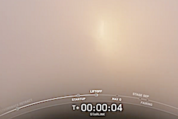 SpaceX's second launch on Saturday, this Starlink Group 15-7 smallsats from super foggy California