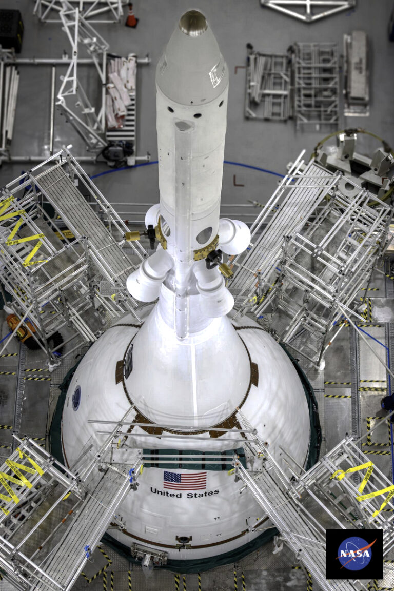 Orion Spacecraft completes major stacking milestone ahead of Artemis II mission