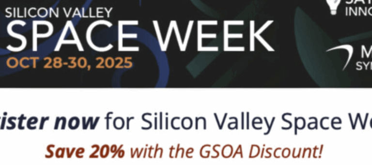 Silicon Valley Space Week GSOA discounts are going... going...