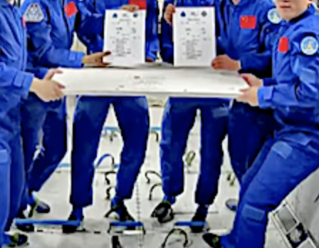 Three Chinese astronauts stranded at the Chinese space station as the return capsule hit by debris