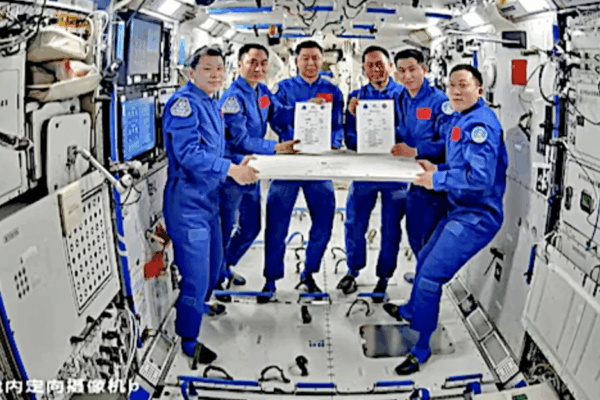 Three Chinese astronauts stranded at the Chinese space station as the return capsule hit by debris